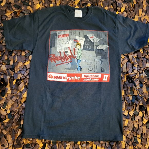Vintage 2000s Queensryche "Operation: Mindcrime II Revolution" T Shirt Medium - Picture 1 of 7